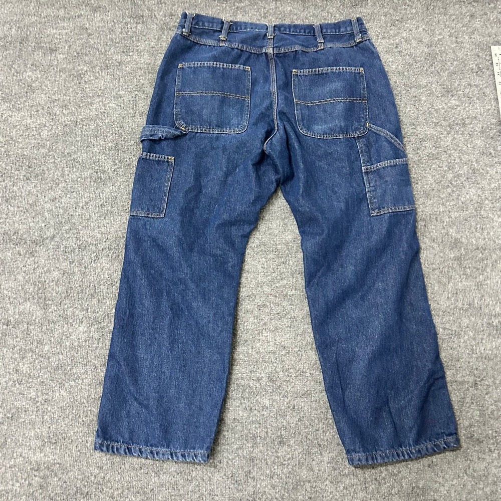 Tommy Hilfiger Jeans Mens Size 36x30 Blue Carpenter Relaxed Fit Utility Denim